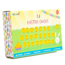 abeec 24 Pack Of Easter Chicks – 24 x Yellow Fluffy Chicks For Easter Egg Hunt, Easter Bonnet & Easter Decorations – Easter Gifts For Kids