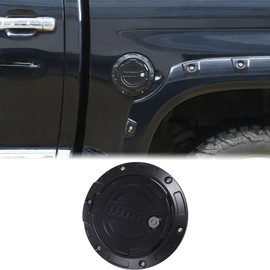 Aunginsy Car Fuel Tank Cap Replacement Anti-theft Lock Cap Compatible with Toyota Tundra 2007-2021 Door Fuel Tank Cover W/Lock Gas Cap Tank Trim Cover Fuel Filler Door Protector Accessories,Mech Style