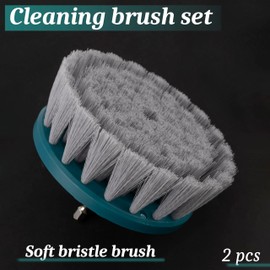 AERZETIX - C77149 - Rotating cleaning brush with soft bristles ∅100mm (4") for screwdrivers - hexagonal shank 1/4" - made of plastic