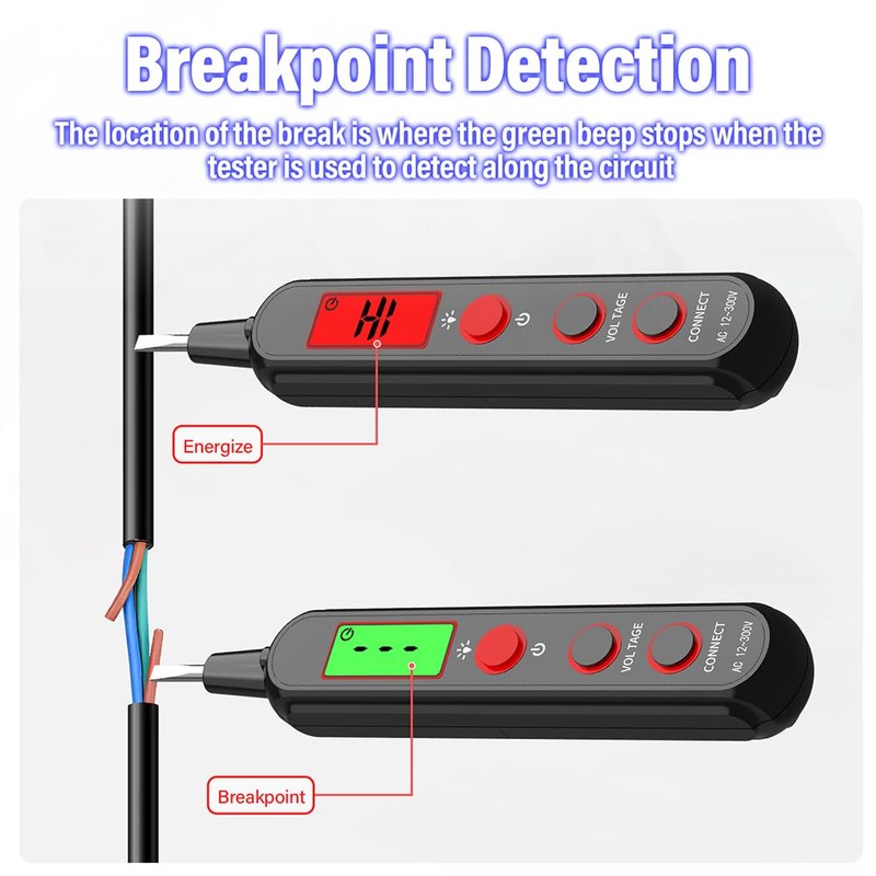 ZONV Smart Voltage Tester Pen, Non-Contact AC Detector with LCD,
