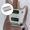 HARSKIYER Silver Adjustable 6 String Guitar Bridge, Metal Fixed Top