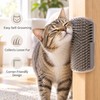 Wall Corner Cat Grooming Brush for Self-Grooming – Curved Massage