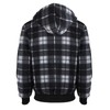 Facitisu Men Fleece Hoodie Plaid Flannel Jacket Heavy Warm Big
