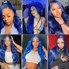 24 26 28 Inch Pure Blue Body Wave Human Hair