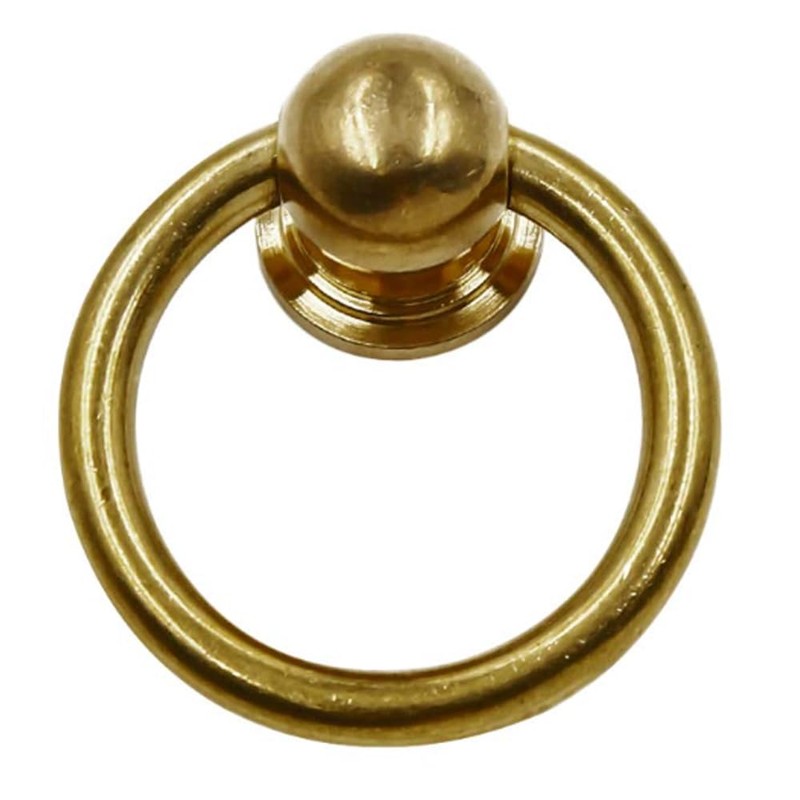 LC LICTOP 1.33" Dia. Antique Style Pure Brass Ring Pull