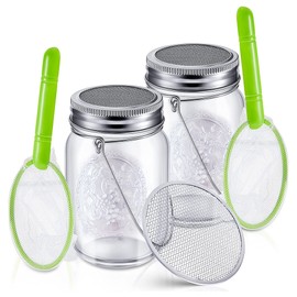 Insect Catcher Kit Bug Collecting Jar with Handle Net Indoor Outdoor Nature Exploration Set Science Educational Toys for Teens Adults