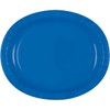 Royal Blue Solid Oval Plates - (Pack of 8) -