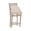 Linon Keira Folding Counter Stool Fabric Padded Back & Seat