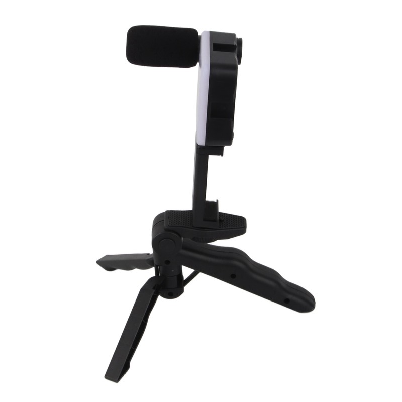 LED Video Fill Light Microphone Tripod Kit for Phone Camera