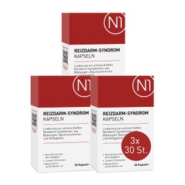 N1 Irritable Bowel Capsules Pack of 90 - [Medical Product] - Relieves Irritable Bowel Symptoms such as Bloating, Abdominal Pain & Bloating - Irritable Bowel Medication