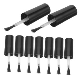 PACKOVE 10pcs Nail Polish Brush Set with Soft Reusable Heads for Even Application Replacement Gel Liquid Dip Brushes for DIY Nail Art and Lengths