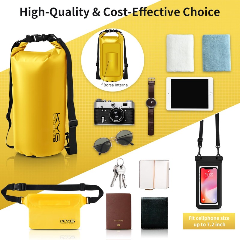 KYG Dry Bag, yellow, Sporty and casual style, suitable for