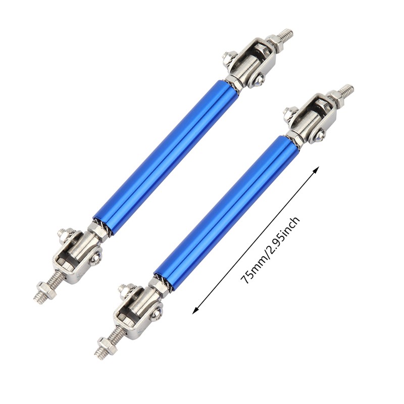2Pcs 75mm Car Bumper Protector Lip Rod Splitter Strut Tie