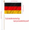 LUSEOAN 20 Pack Small Mini Germany Flag on Wooden Stick