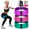 PILLAT Fabric Exercise Band Set of 3 with Carrying Bag,