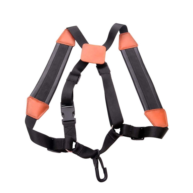 Saxophone Strap Sax Shoulder Strap Adjustable Padded Leather Strap for