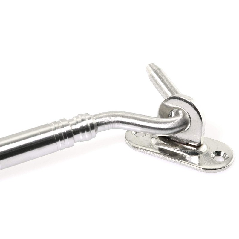 RLECS 4 Inch Cabin Lock Hook Eye Door Latch Stainless