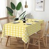 QIKSION Yellow Gingham Tablecloth Disposable 6 Pack, 54 x 108
