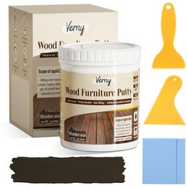 Verny Wood Filler,Wood Putty - for Repairing Wood Scratches,Water Resistant,Carrying Tool Easy to Use & Quick Drying,Wood Filler Stainable That Solves Wood Repair Problems,9.8oz (Black Walnut)