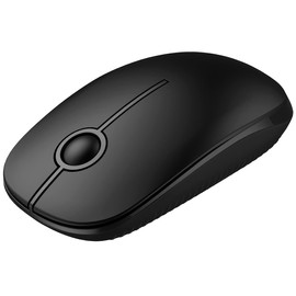 Wireless Mouse, Vssoplor 2.4G Slim Portable Computer Mice with Nano Receiver for Notebook, PC, Laptop, Computer (Black)