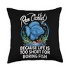 Ram Cichlid Fish Lover Freshwater Aquarium Fish Aquarist Throw Pillow