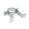Pastlla 2 Pcs 3.62 Inch Steel Adjustable Pipe Bracket Clamp,