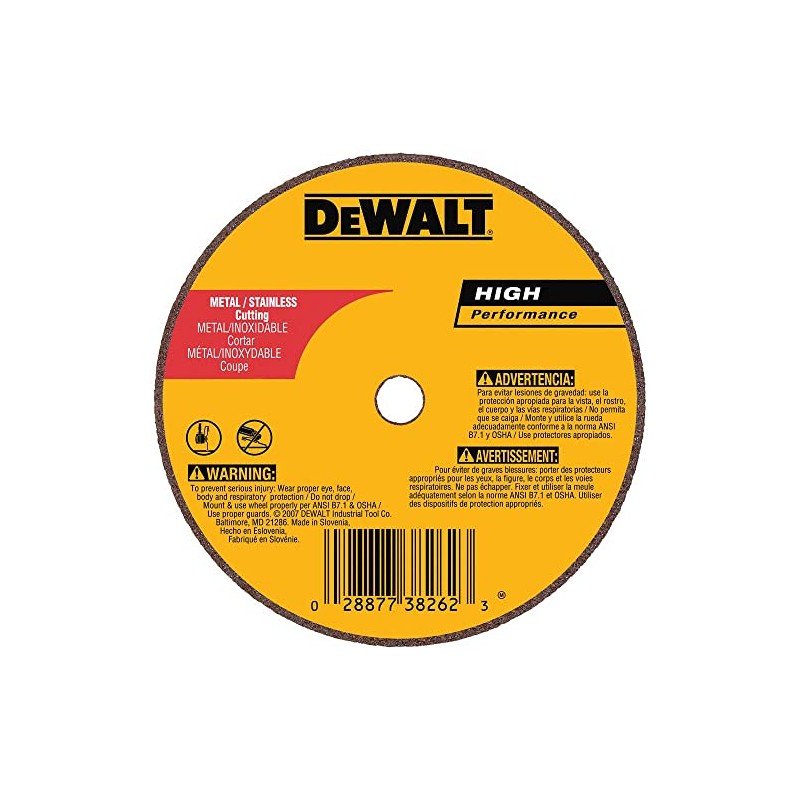 DeWalt DW8711 A60T Wheel, 3-Inch X 1/16-Inch X 3/8-Inch
