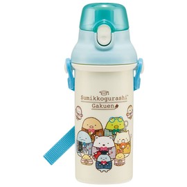 Skater PSB5SANAG-A Children's Plastic Water Bottle, 16.9 fl oz (480 ml), Ag+ Antibacterial, Sumikko Gurashi, For Girls, Made in Japan