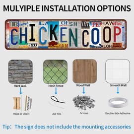 Chicken Coop Decor Chicken Coop Accessories Vintage Chicken Metal Tin Sign Funny Outdoor Farm Chicken Coop Signs Chicken Gifts For Chicken Lovers Chicken House Decor 16 X 4 Inches