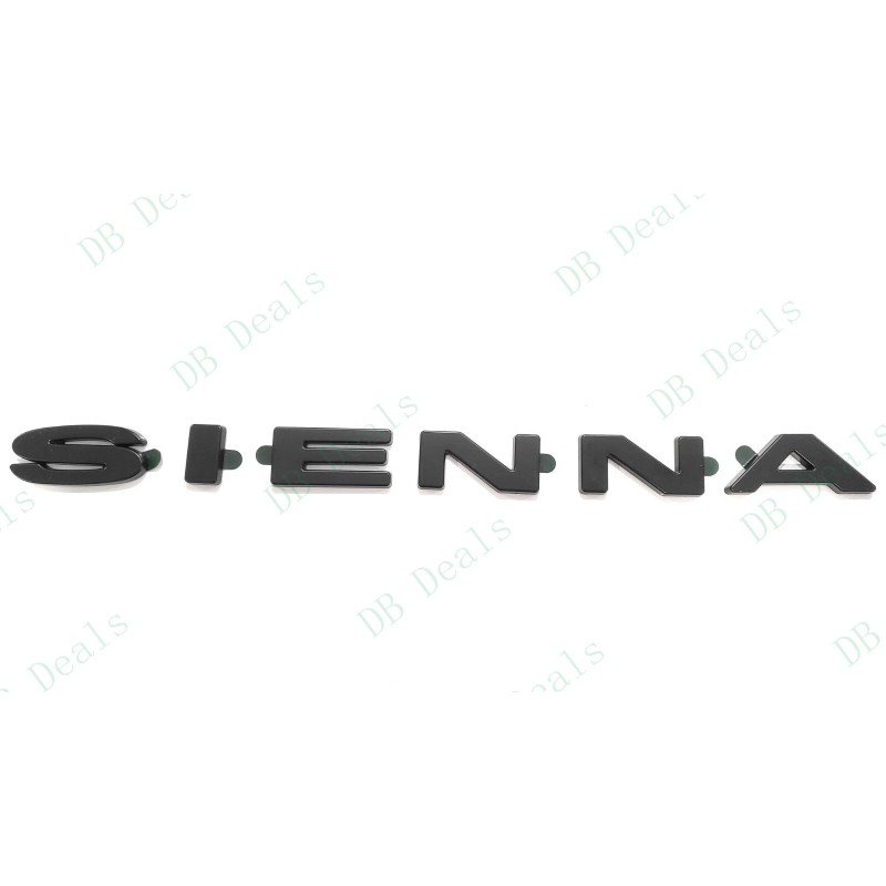 Sienna OVERLAY Rear Liftgate Matte Black SIENNA Letter Logo Emblem