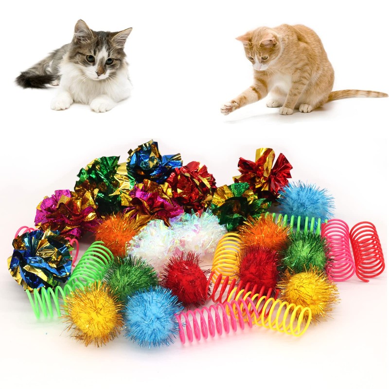 LASOCUHOO Cat Toys, 30 Packs Interactive Cat Toy Pack Including