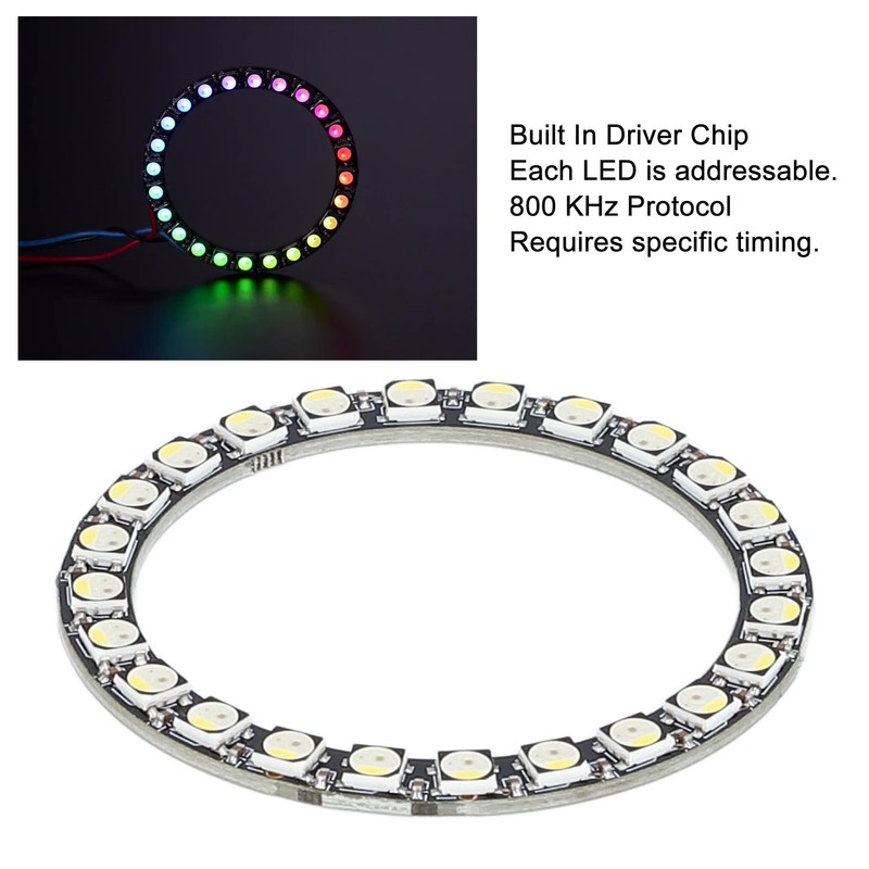 RGB LED Ring Lamp Board 24 Bit SK6812 32 Colors