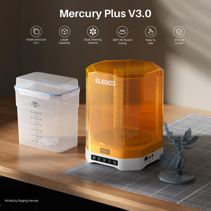 ELEGOO Mercury Plus V3.0 Wash and Cure Station, 7.5 L