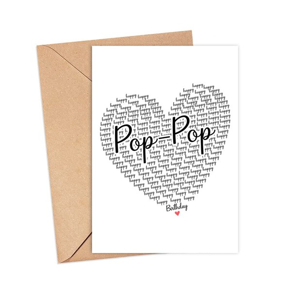 Happy Birthday Pop-Pop Card - Cute Happy Birthday - Birthday