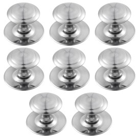 8PCS Adhesive Knobs Stainless Steel Cabinet Pulls 1.18 Inch Stick on Handles Adhesive Sliding Door Handle for Mirror Glass Cupboards Drawer No Punching Peel and Stick Knobs Drill Free Silver