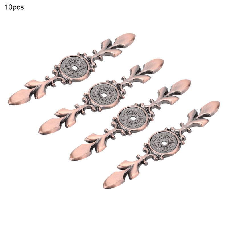 10pcs Zinc Alloy Cabinet Handle Back Plate Retro Style Single