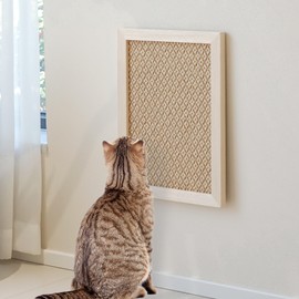 PETKARAY Cat Scratching Pad, Sisal Cat Scratching Board, Wall Mounted Painting Frame Cat Scratcher, Indoor Wall Decorative Cat Scratcher