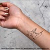 4 x 'Boxing Kangaroo' Temporary Tattoos - Water Resistant, Skin-Safe,