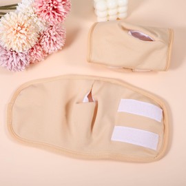 Castor Oil Pack Wrap Kit Hand, 4 Pcs Castor Oil Wrap, Hand Wraps, Khaki Reusable Wrist Wraps, Leakage Prevention fit Men and Women