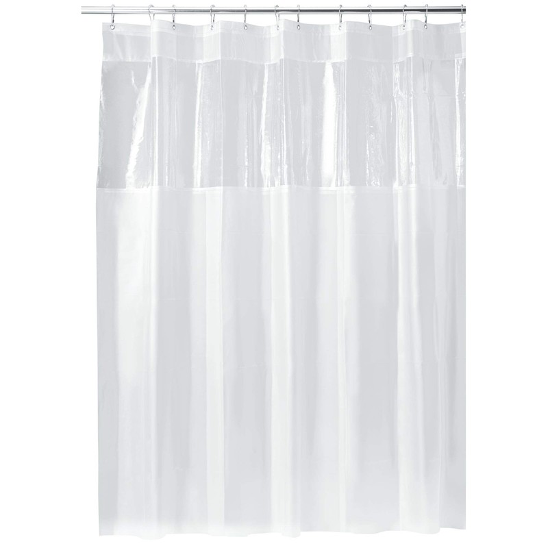 iDesign EVA Plastic Shower Liner for Master, Guest, Kid's Bathroom,