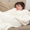 Snug Rug Cream Blanket Sherpa Fleece Luxury For Sofa Blankets