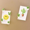 6Pcs White Fridge Magnets, Cute Cactus Sticker Magnet Stickers, Whiteboard