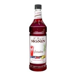 Monin - Grenadine Syrup, Delightfully Sweet, Cranberry-Raspberry Aroma, Natural Flavors, Great for Cocktails, Mocktails, & Smoothies, Non-GMO, Gluten-Free (1 Liter)