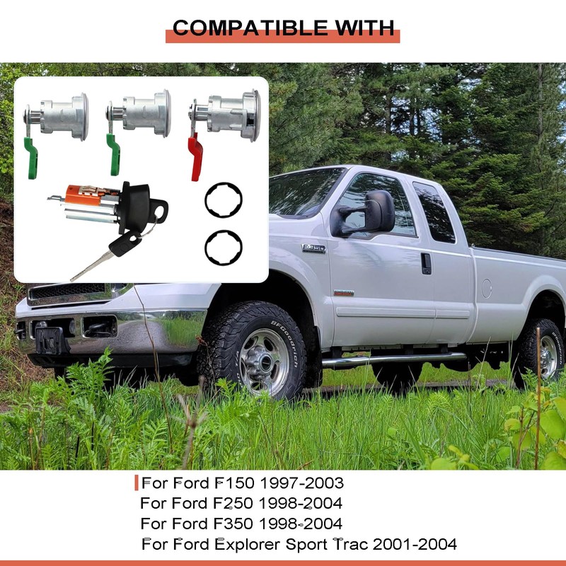 Eterpace Door Lock Cylinder & Ignition Switch Cylinder, Compatible with