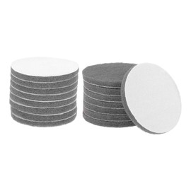 sourcing map 16pcs Scrubber Scouring Pads 800 Grits 5 Inch Drill Power Brush Hoop and Loop Surface Conditioning Disc Drill Scuffing Disc Scrub Pads for Home Kitchen Cleaning, Gray