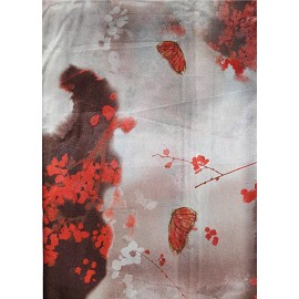 TitFus 100% Silk long scarves shawl for women Light Weight Soft large 63” X 27” style1