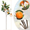 2PCS 37.4Inch Artificial Tangerine Branches Artificial Orange Branches Fake Orange