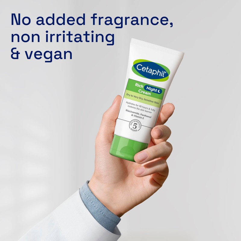 Cetaphil Rich Night Cream, 50g, For Dry To Very Dry,