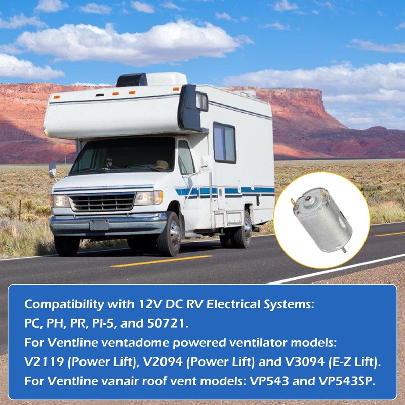 Replacement BVD0218-00 Fan Motor 12V DC for Ventadome RV Roof