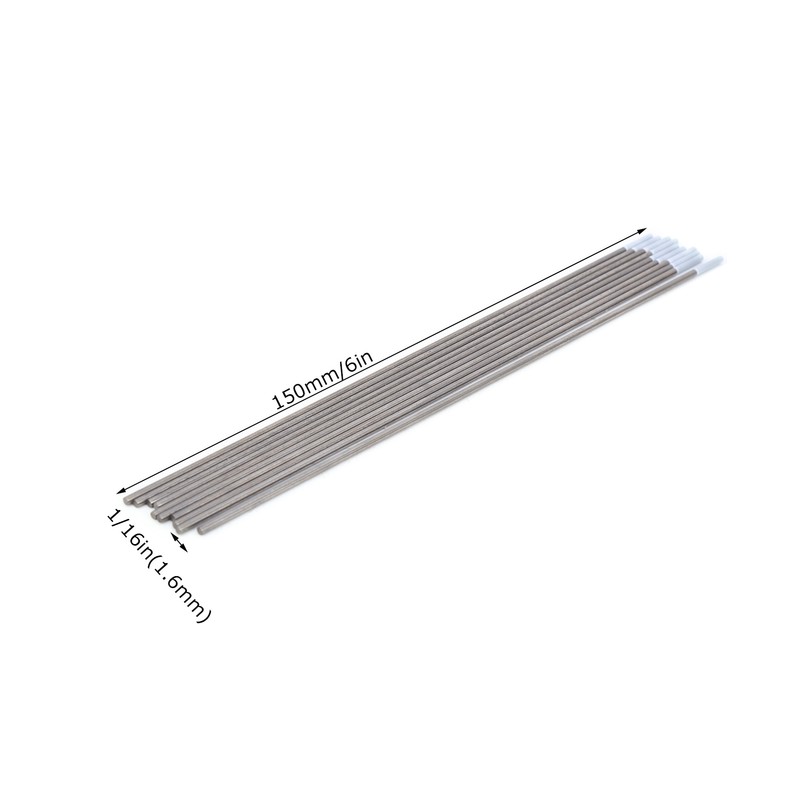 10pcs Tungsten Electrode Rod WZ8 Argon Arc White Tip Welding